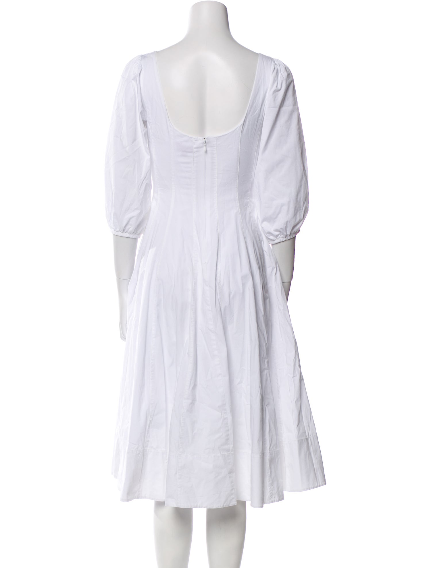 Staud Square Neckline Midi Length Dress