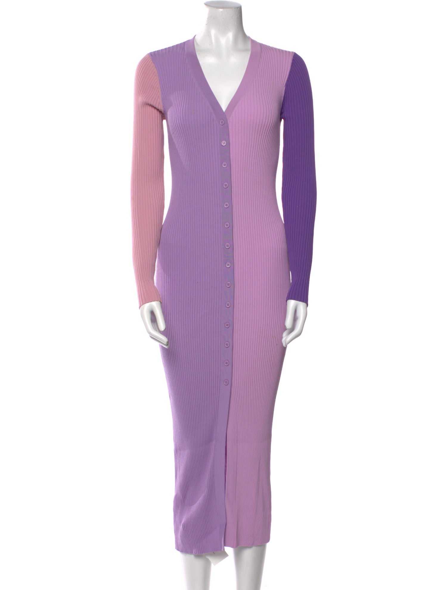 Staud V-Neck Long Dress