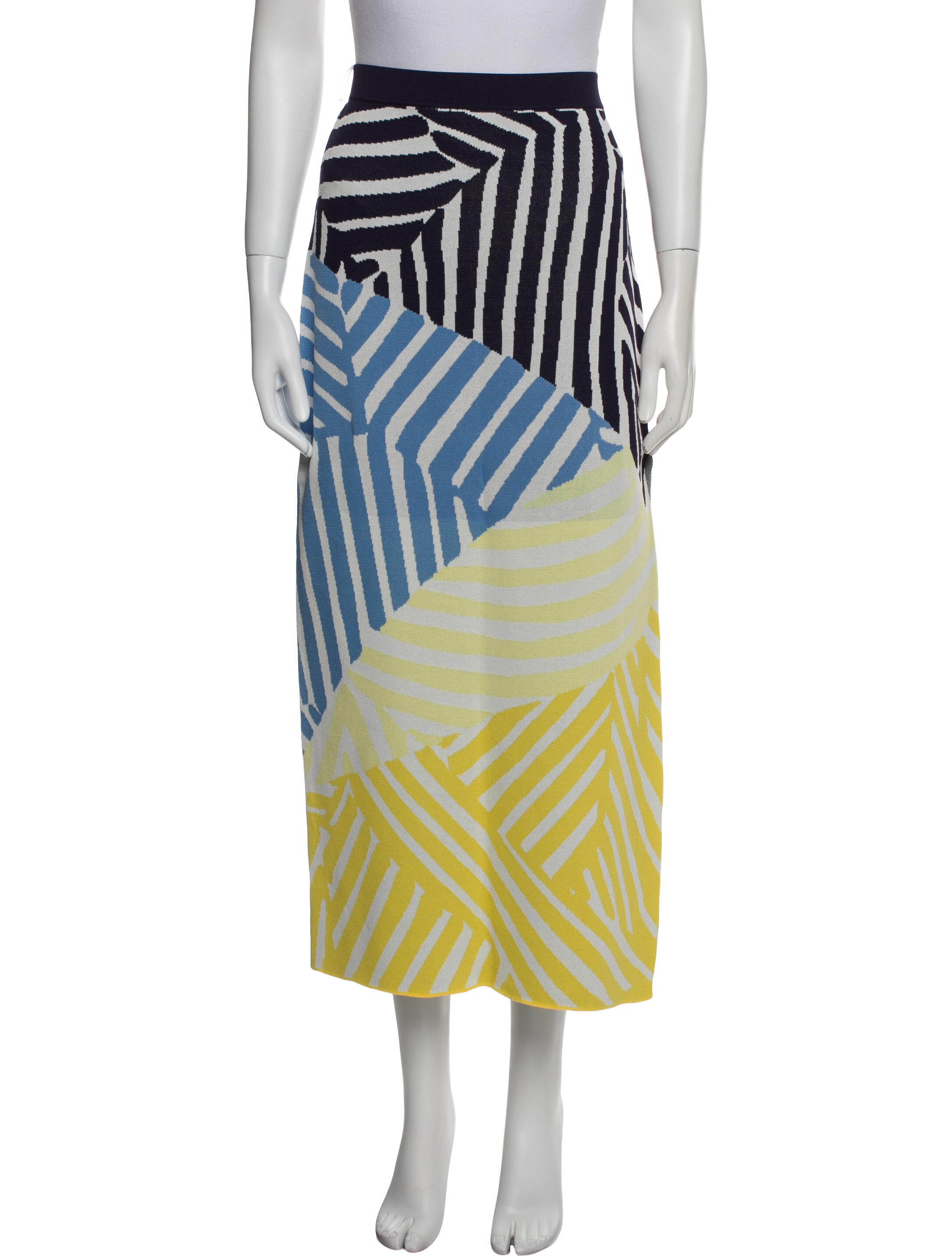 Staud Striped Midi Length Skirt w/ Tags