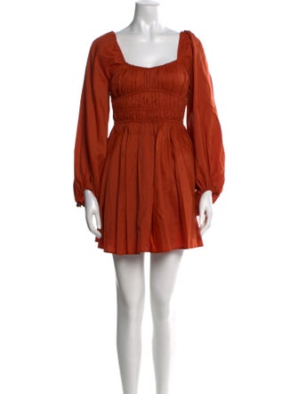 Staud Square Neckline Mini Dress