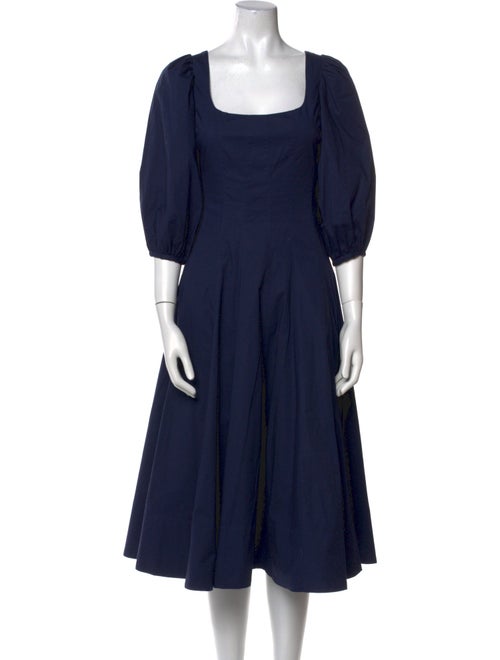 Staud Square Neckline Midi Length Dress