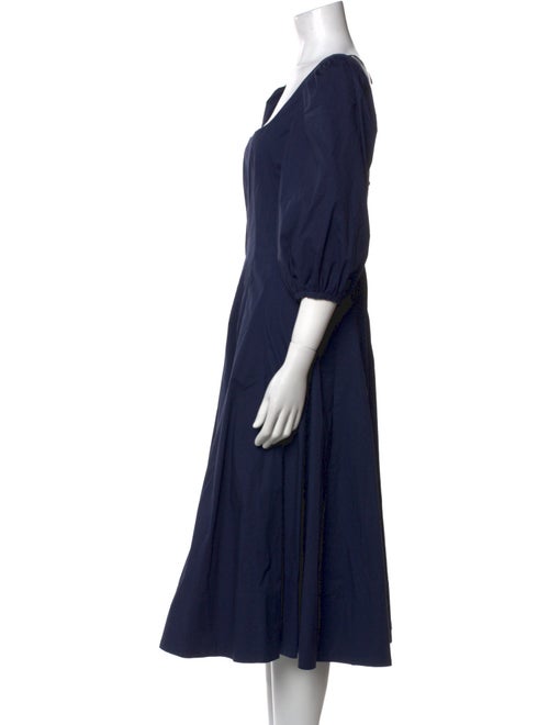 Staud Square Neckline Midi Length Dress