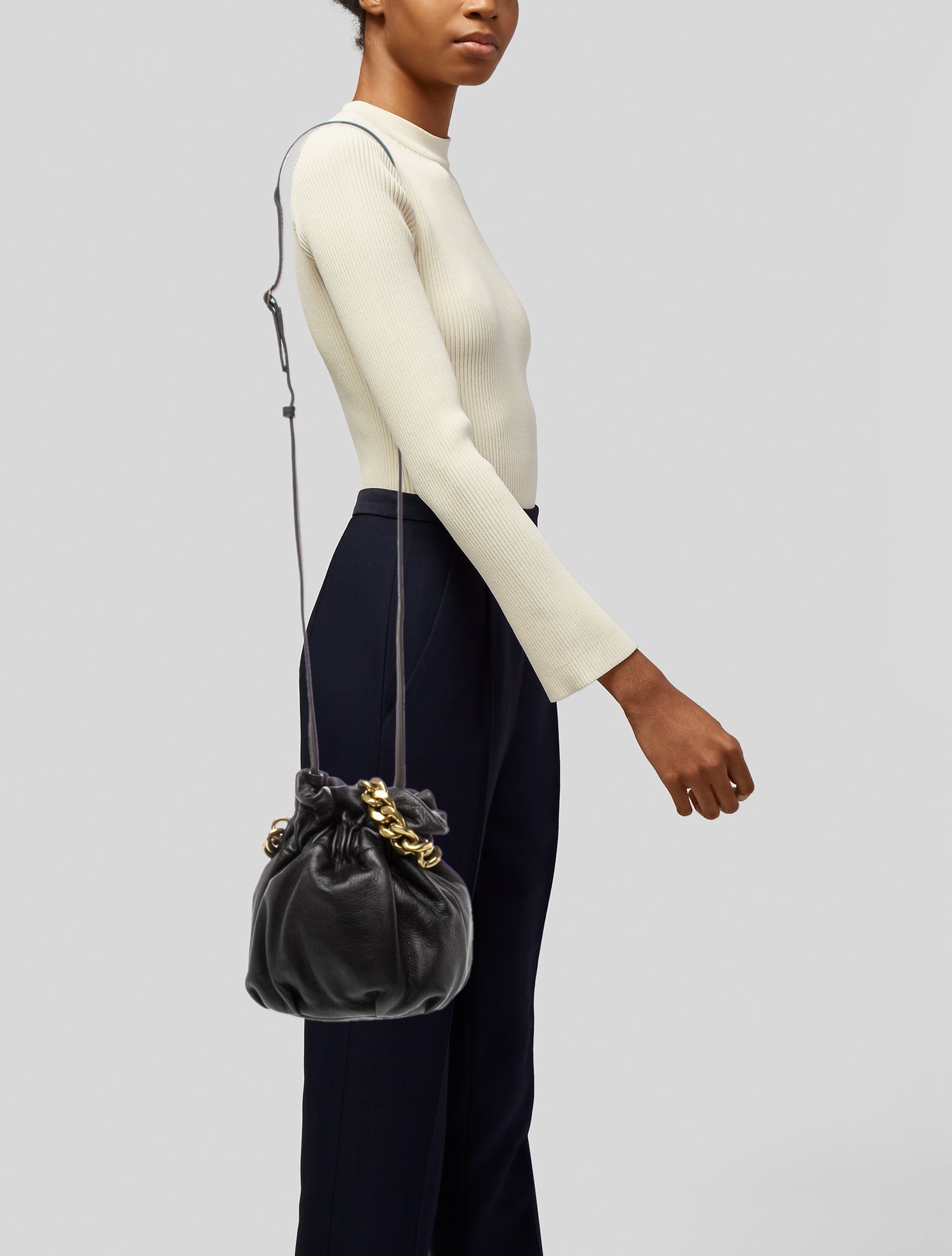 Staud Leather Bucket Bag