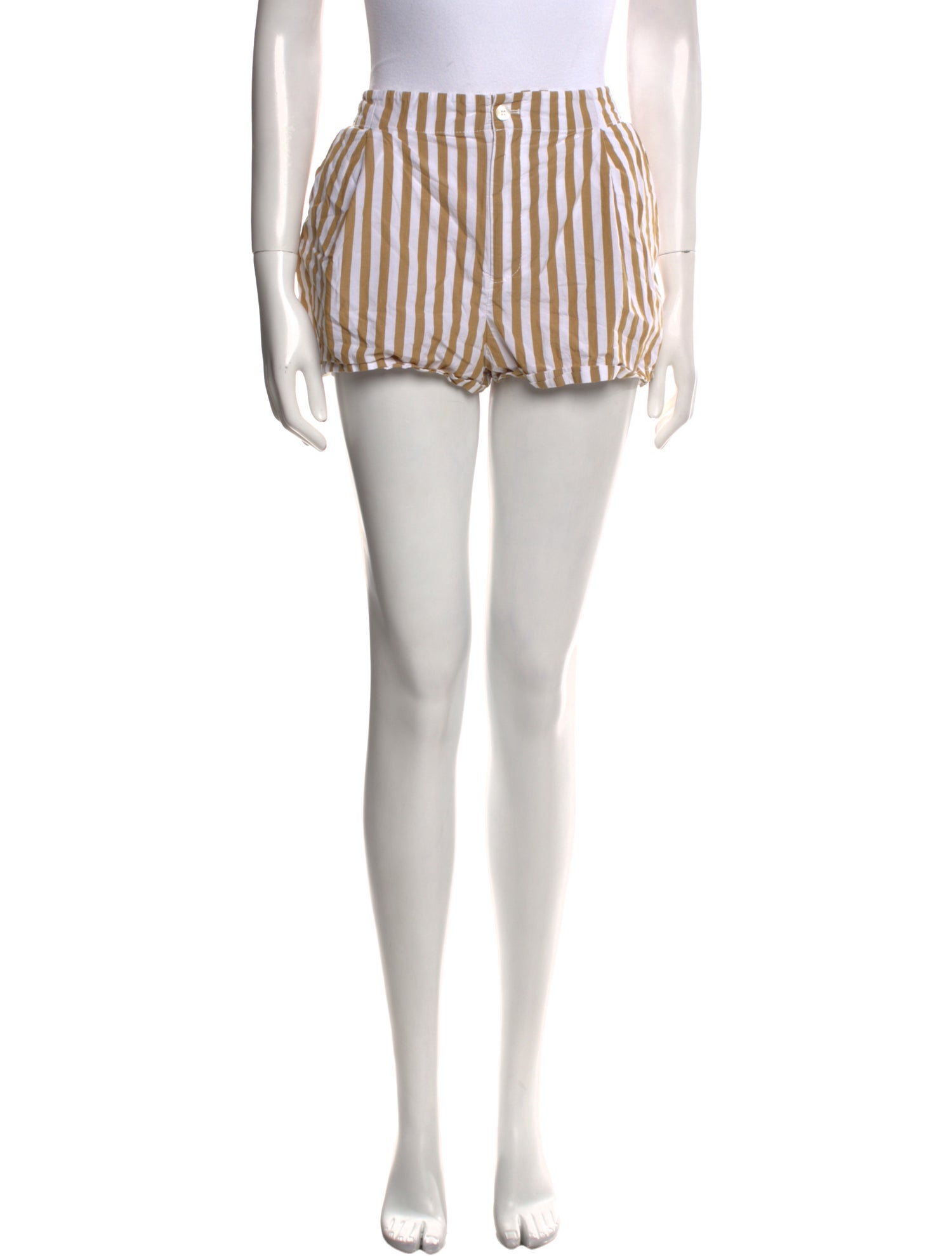 Staud Striped Mini Shorts