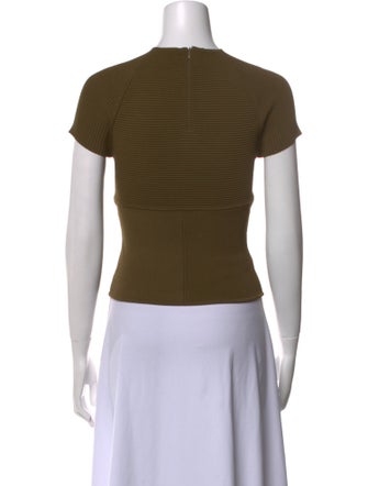 Staud Crew Neck Short Sleeve Crop Top