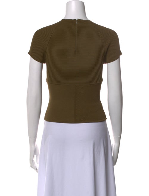 Staud Crew Neck Short Sleeve Crop Top