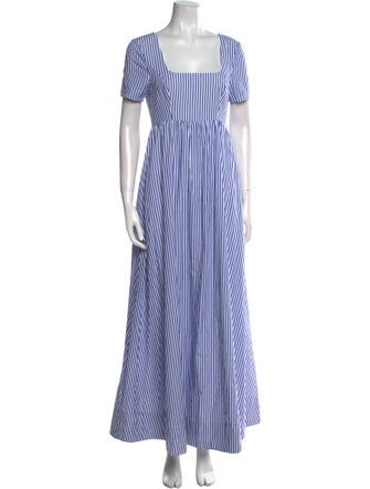 Staud Striped Long Dress