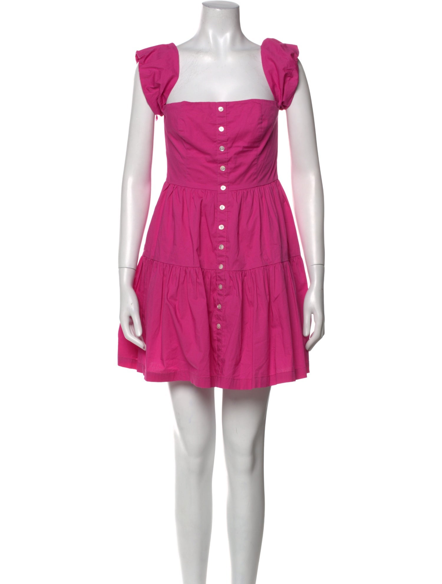 Staud Square Neckline Mini Dress