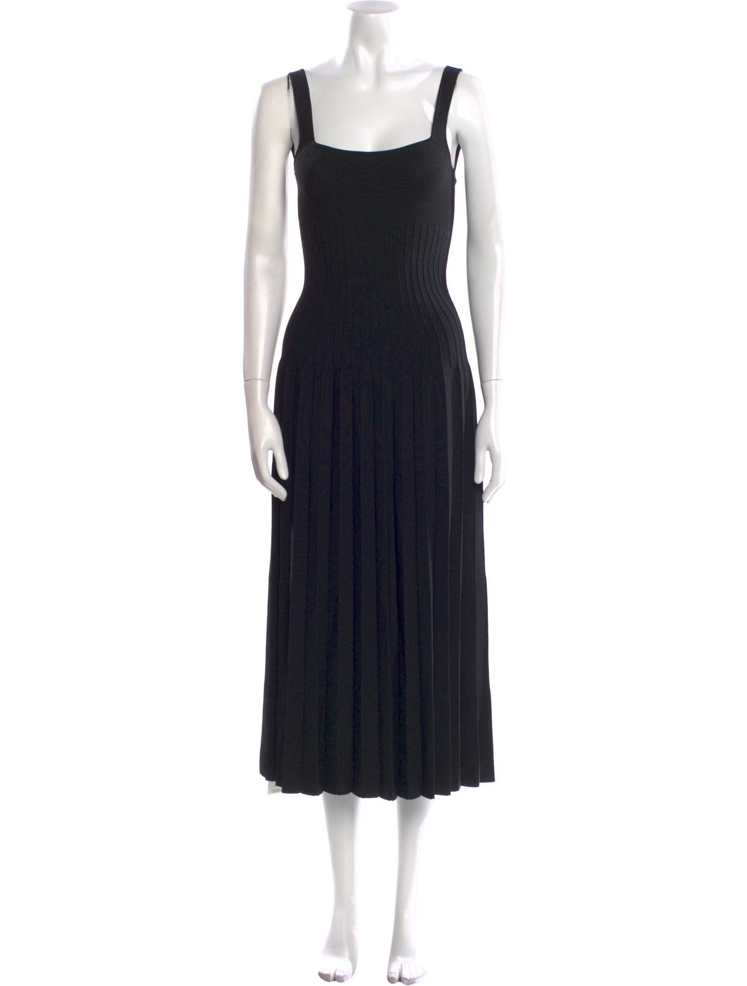 Staud Square Neckline Midi Length Dress