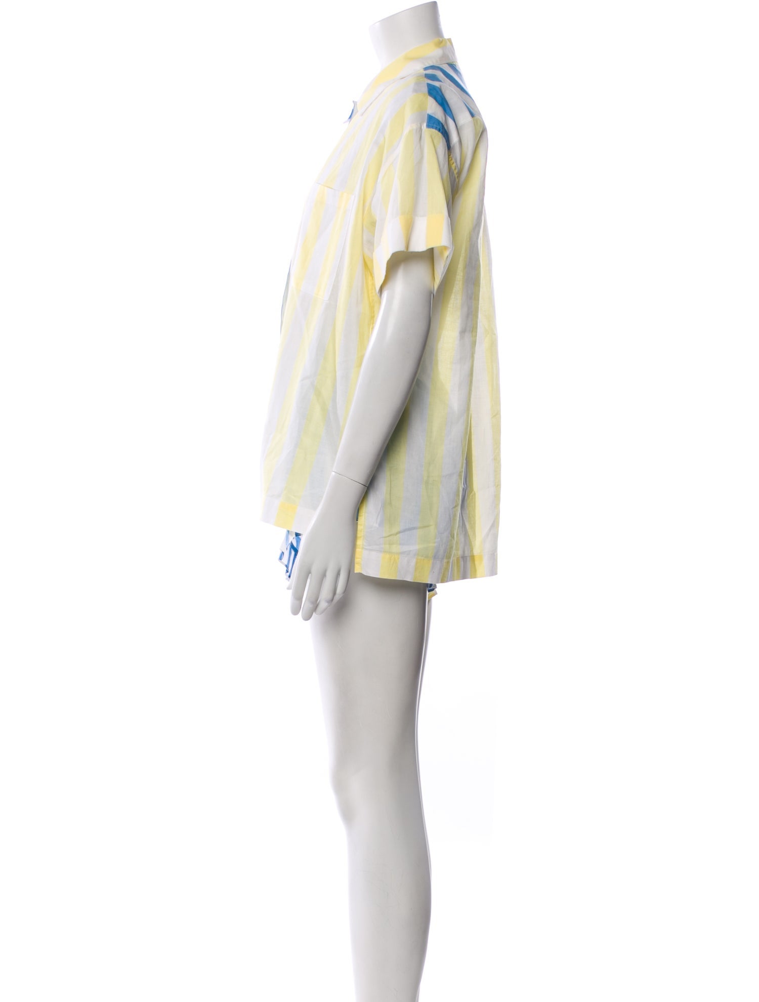 Staud Striped Pleated Accents Short Set