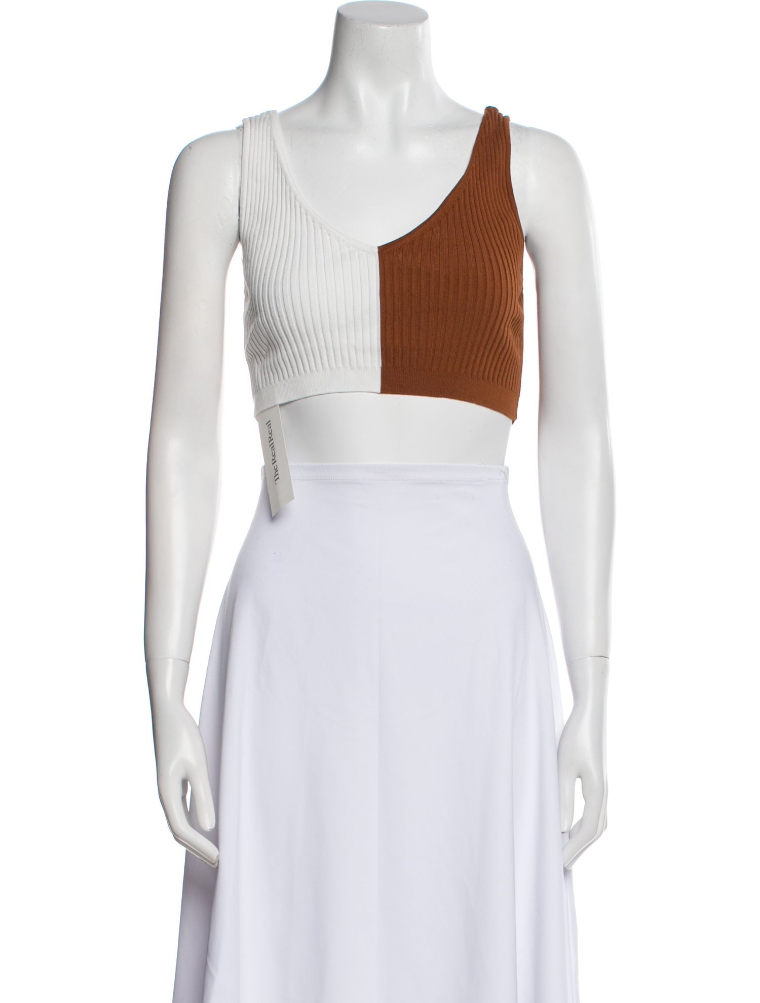 Staud Scoop Neck Sleeveless Crop Top