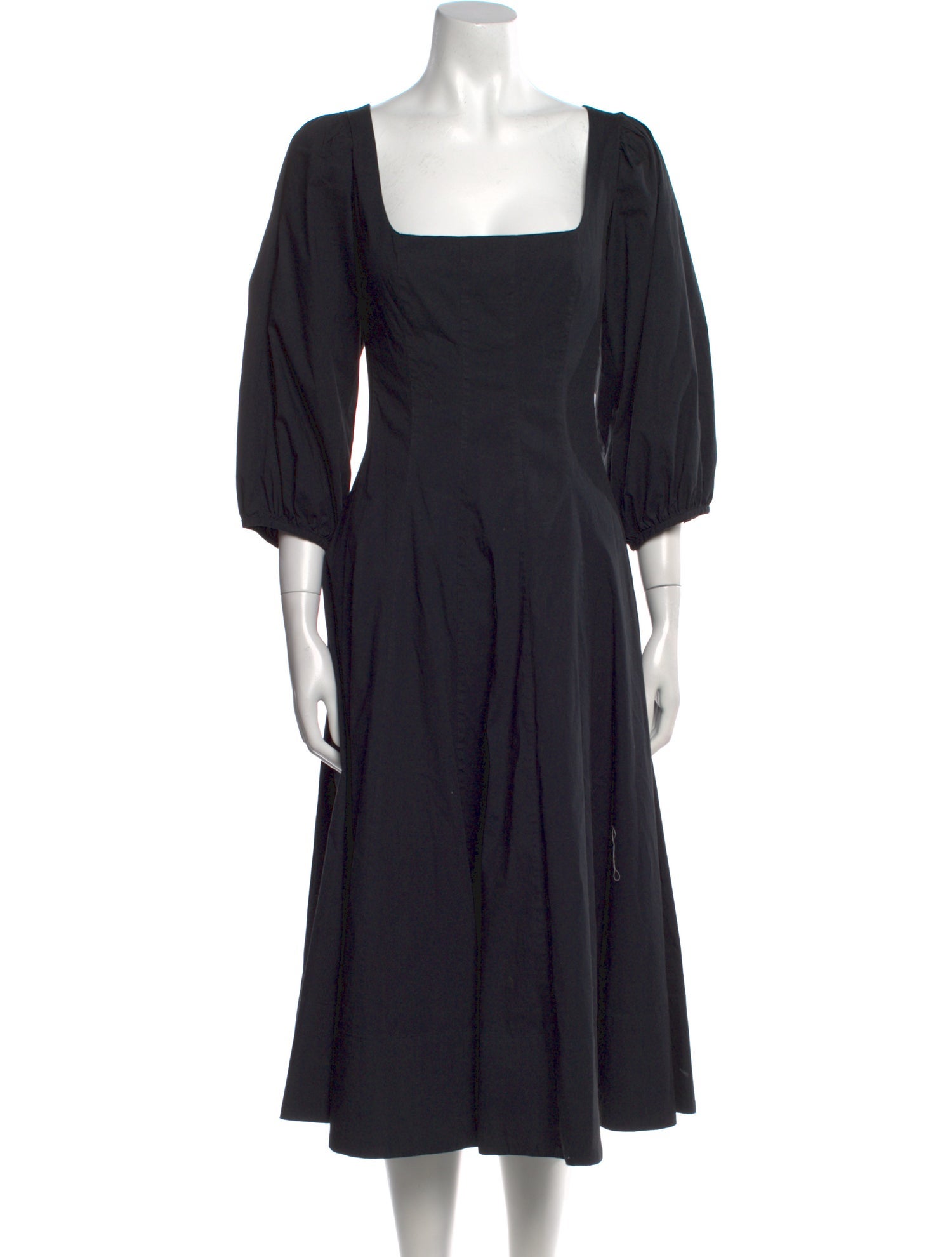 Staud Square Neckline Midi Length Dress