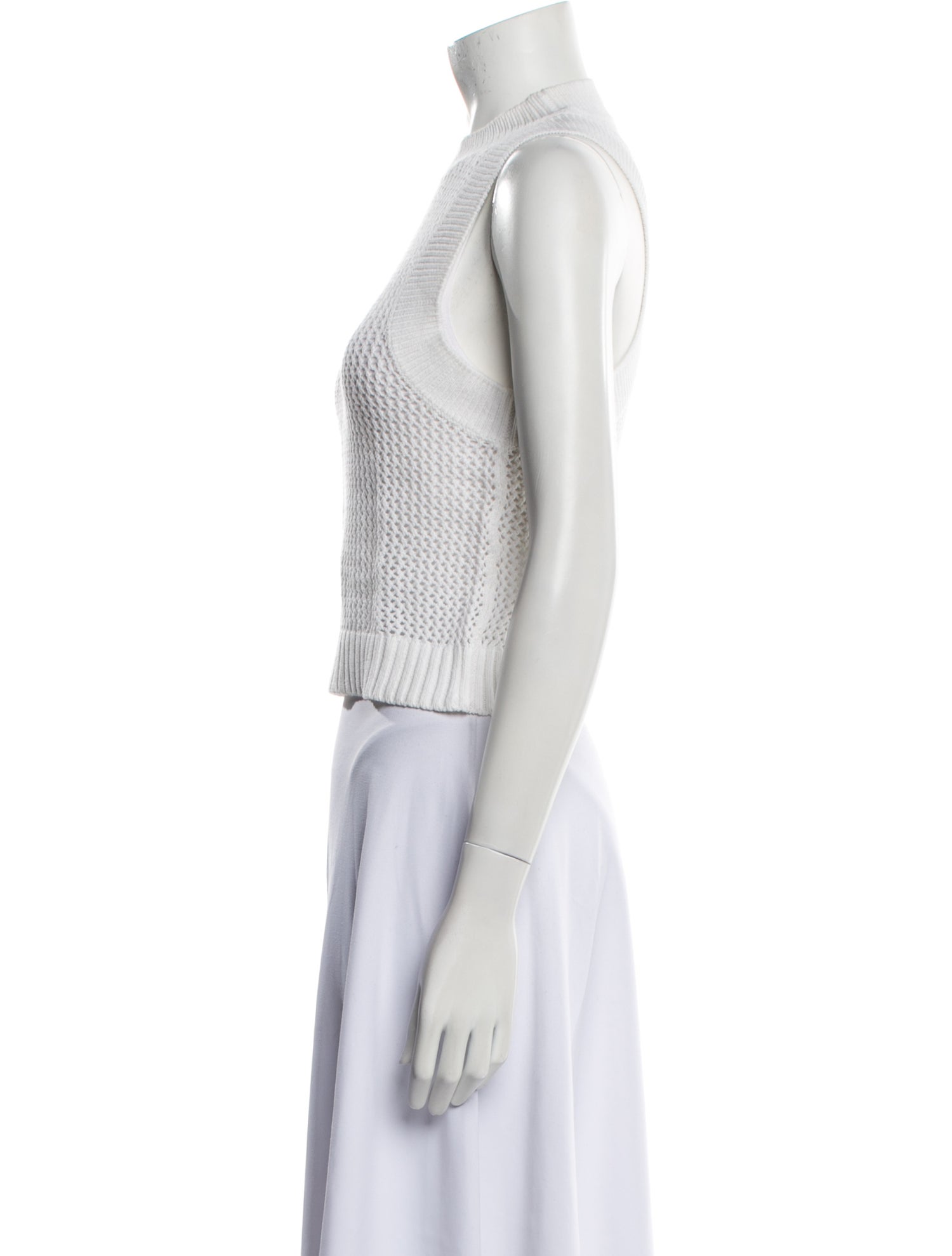 Staud Mock Neck Sleeveless Crop Top