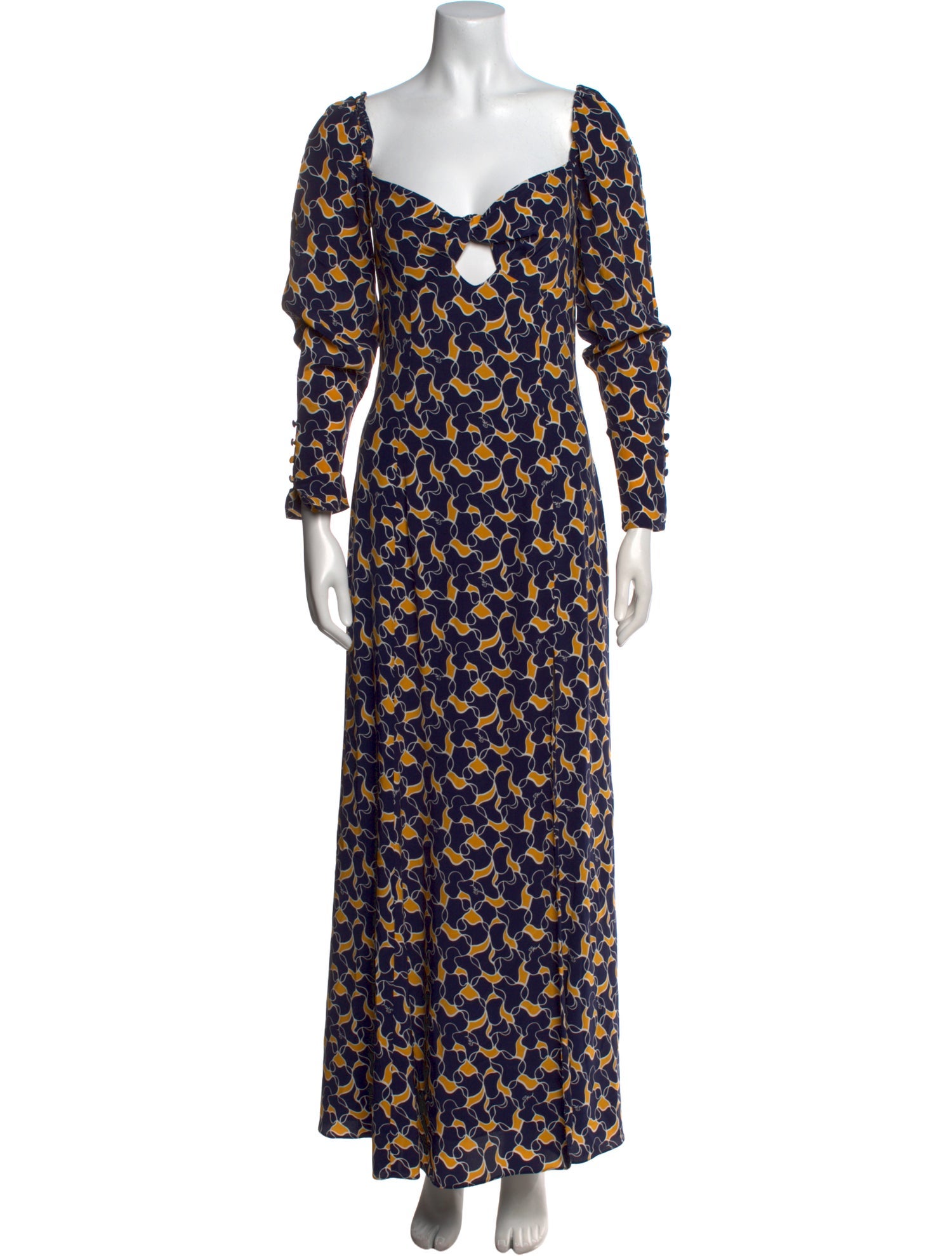 Staud Printed Long Dress