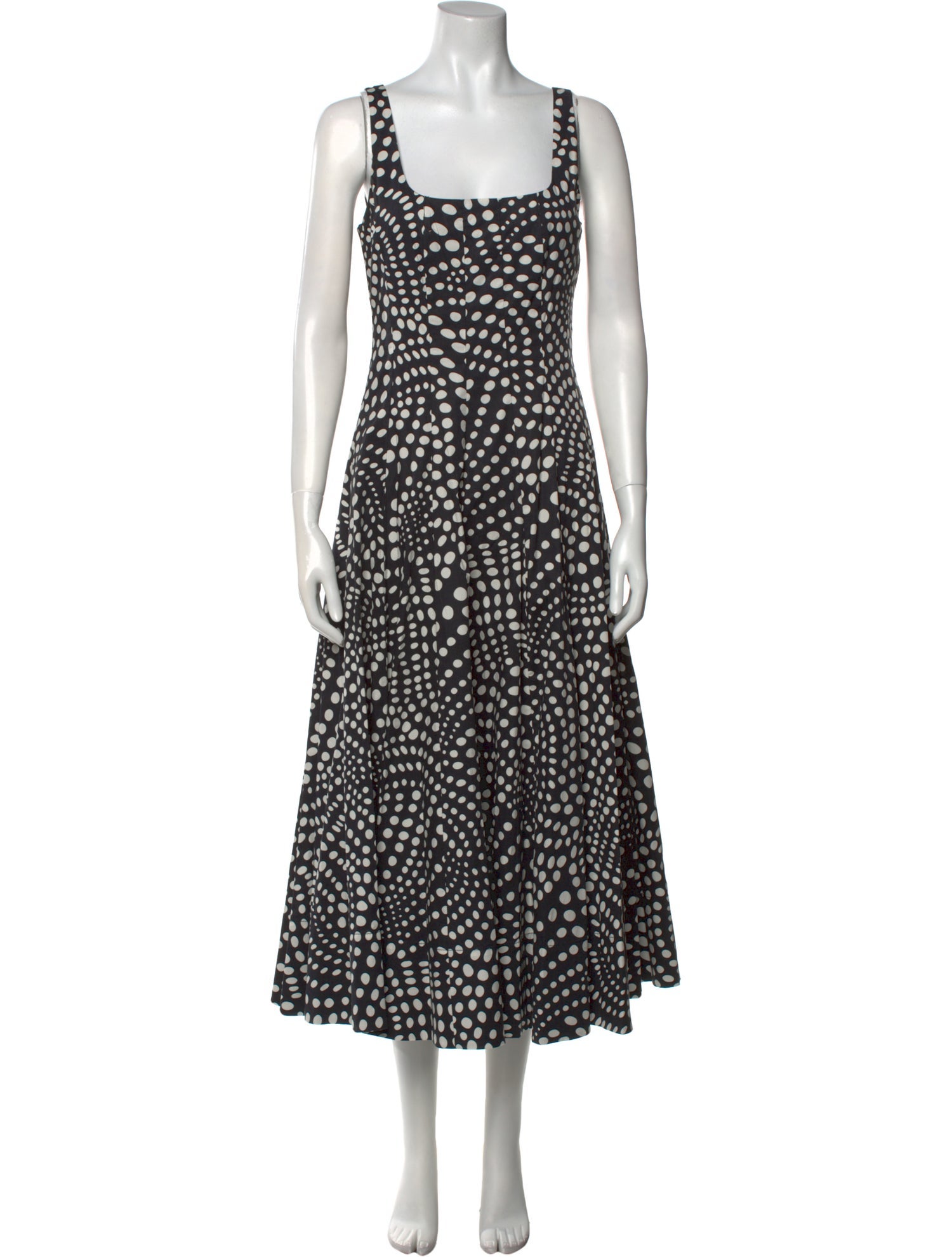Staud Polka Dot Print Long Dress