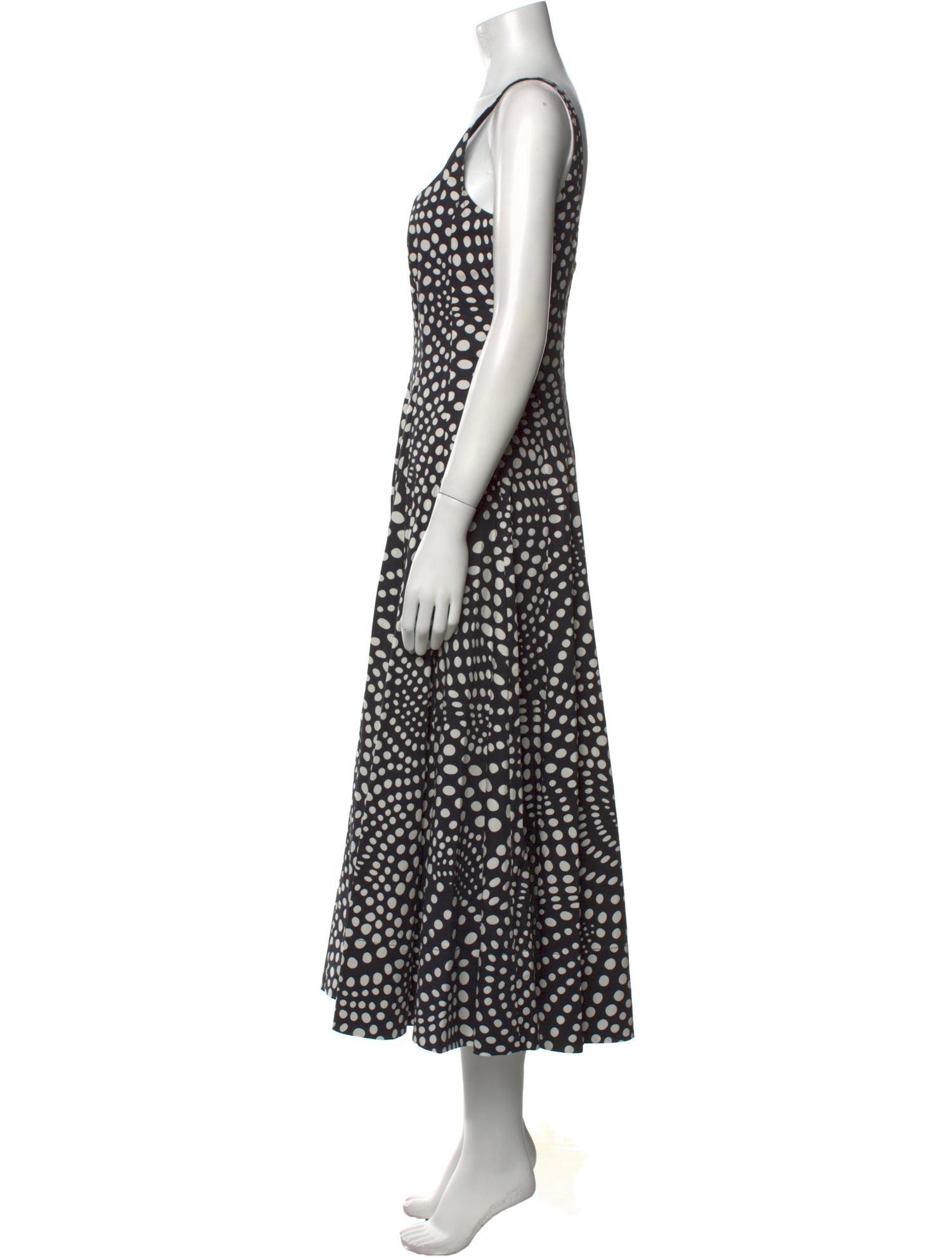Staud Polka Dot Print Long Dress