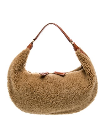 Staud Shearling Shoulder Bag