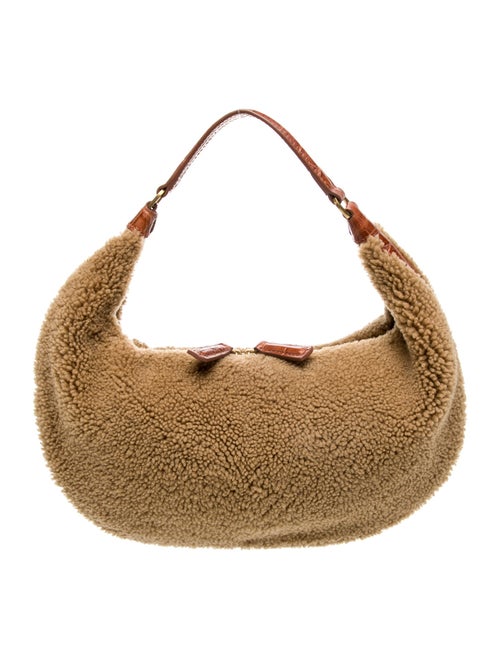 Staud Shearling Shoulder Bag