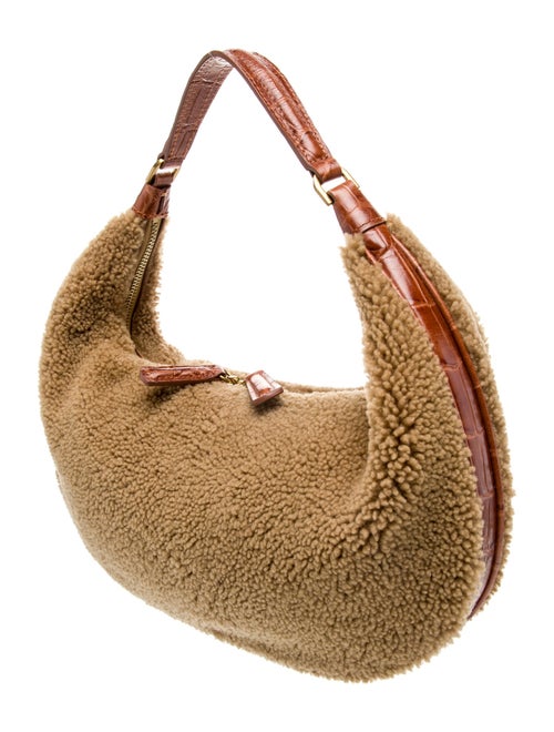Staud Shearling Shoulder Bag