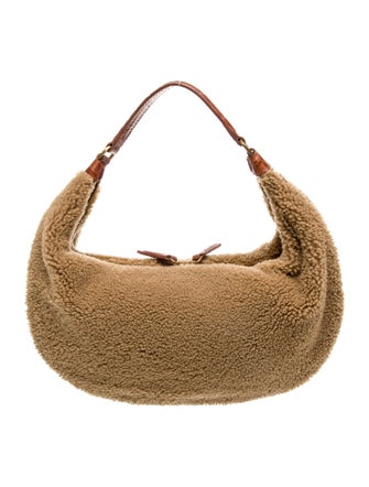 Staud Shearling Shoulder Bag