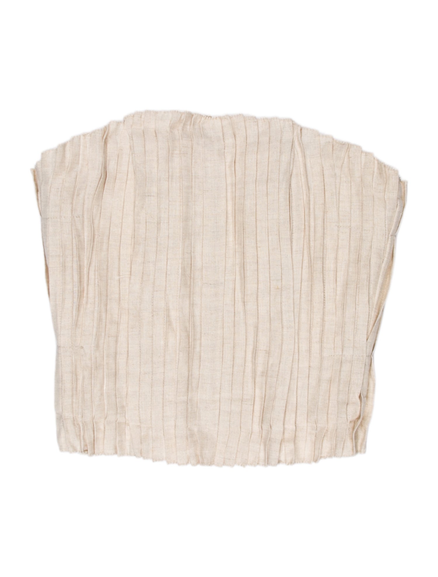 Staud Linen Strapless Crop Top