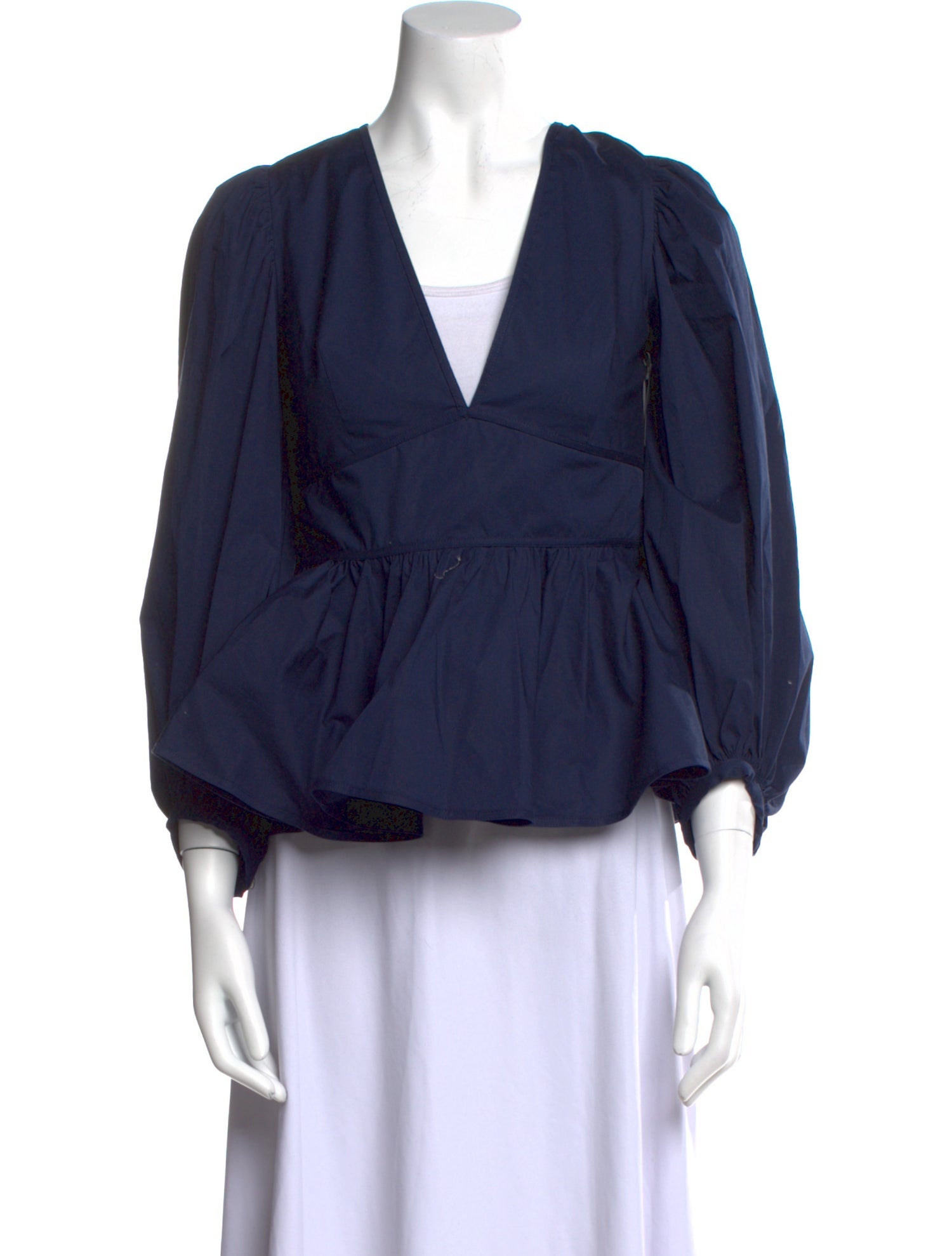 Staud V-Neck Three-Quarter Sleeve Blouse w/ Tags