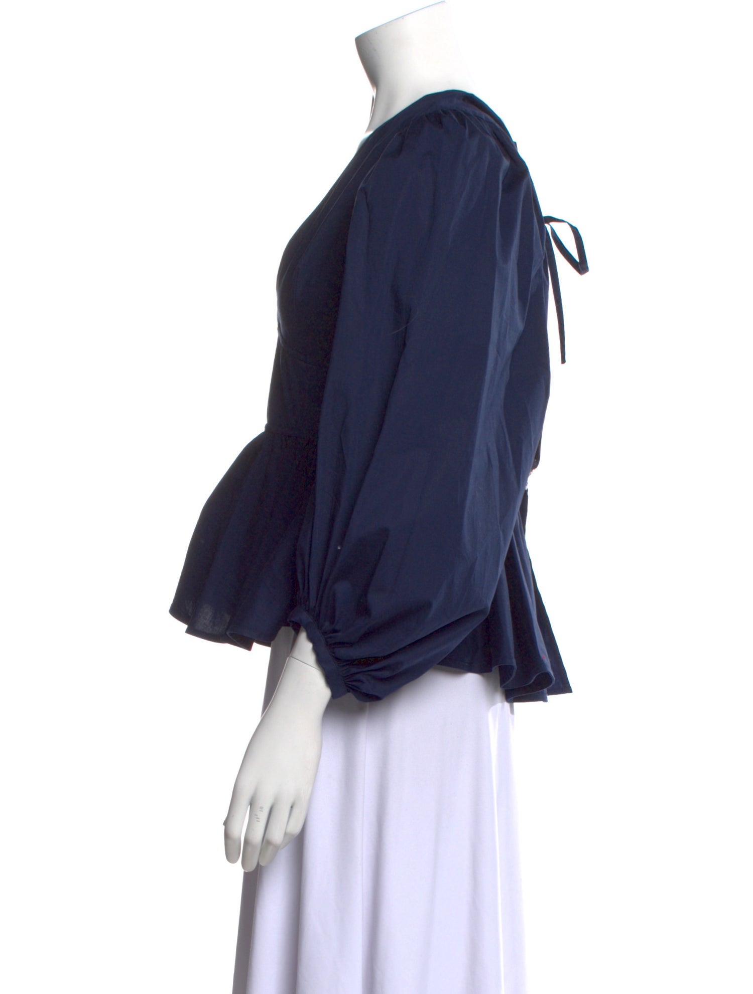 Staud V-Neck Three-Quarter Sleeve Blouse w/ Tags