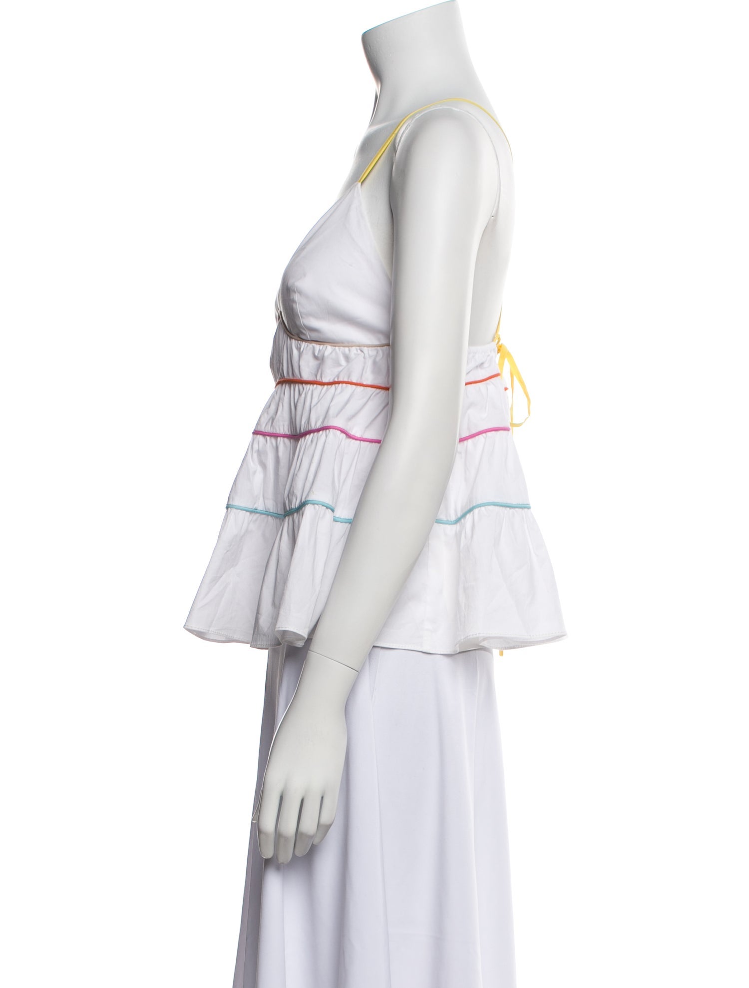 Staud V-Neck Sleeveless Crop Top