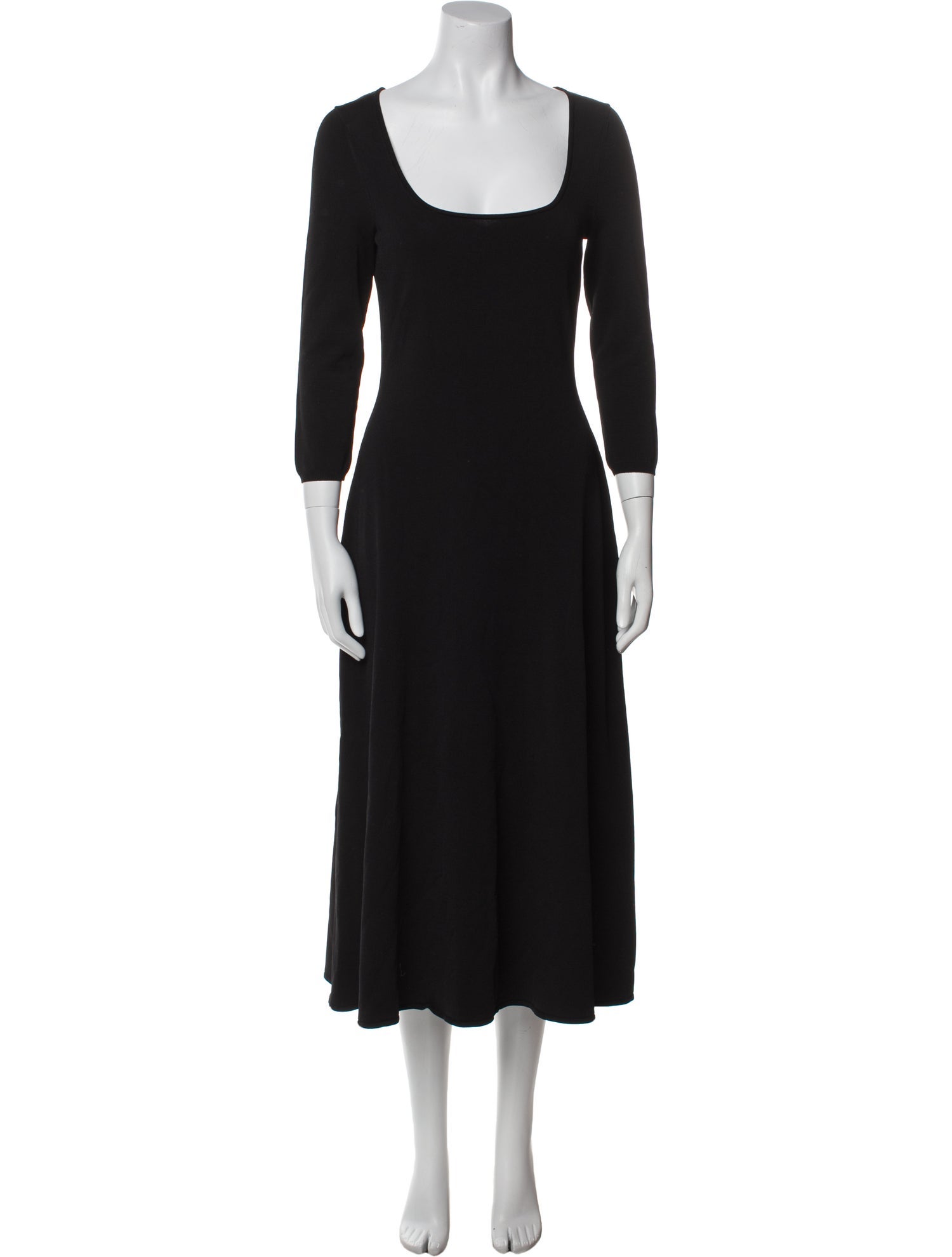 Staud Scoop Neck Midi Length Dress