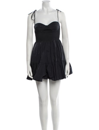 Staud Square Neckline Mini Dress