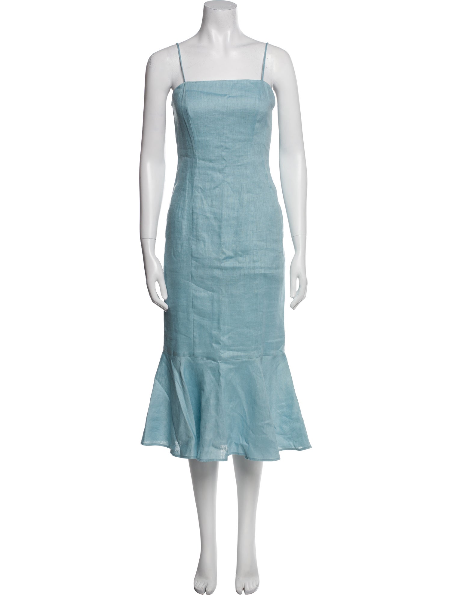 Staud Linen Midi Length Dress