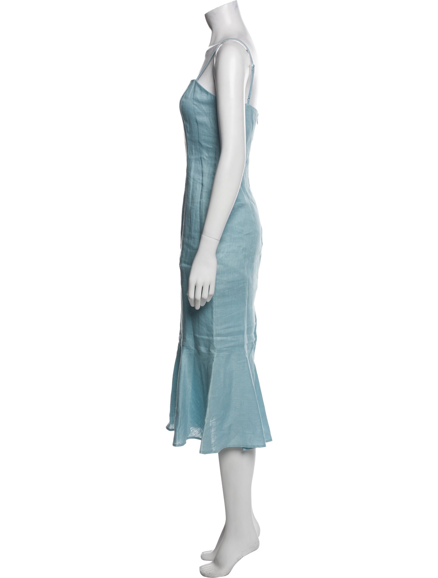Staud Linen Midi Length Dress