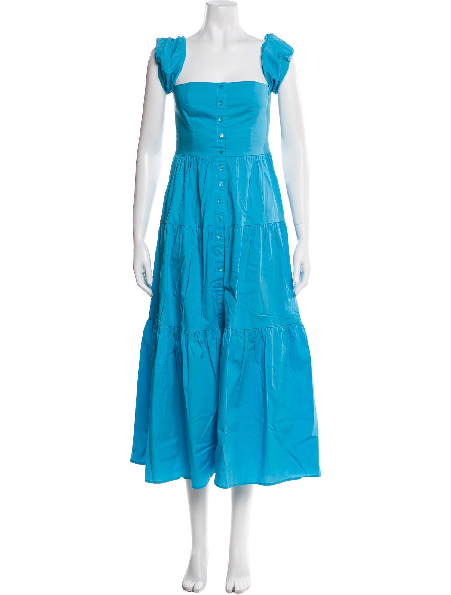 Staud Square Neckline Long Dress