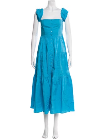 Staud Square Neckline Long Dress