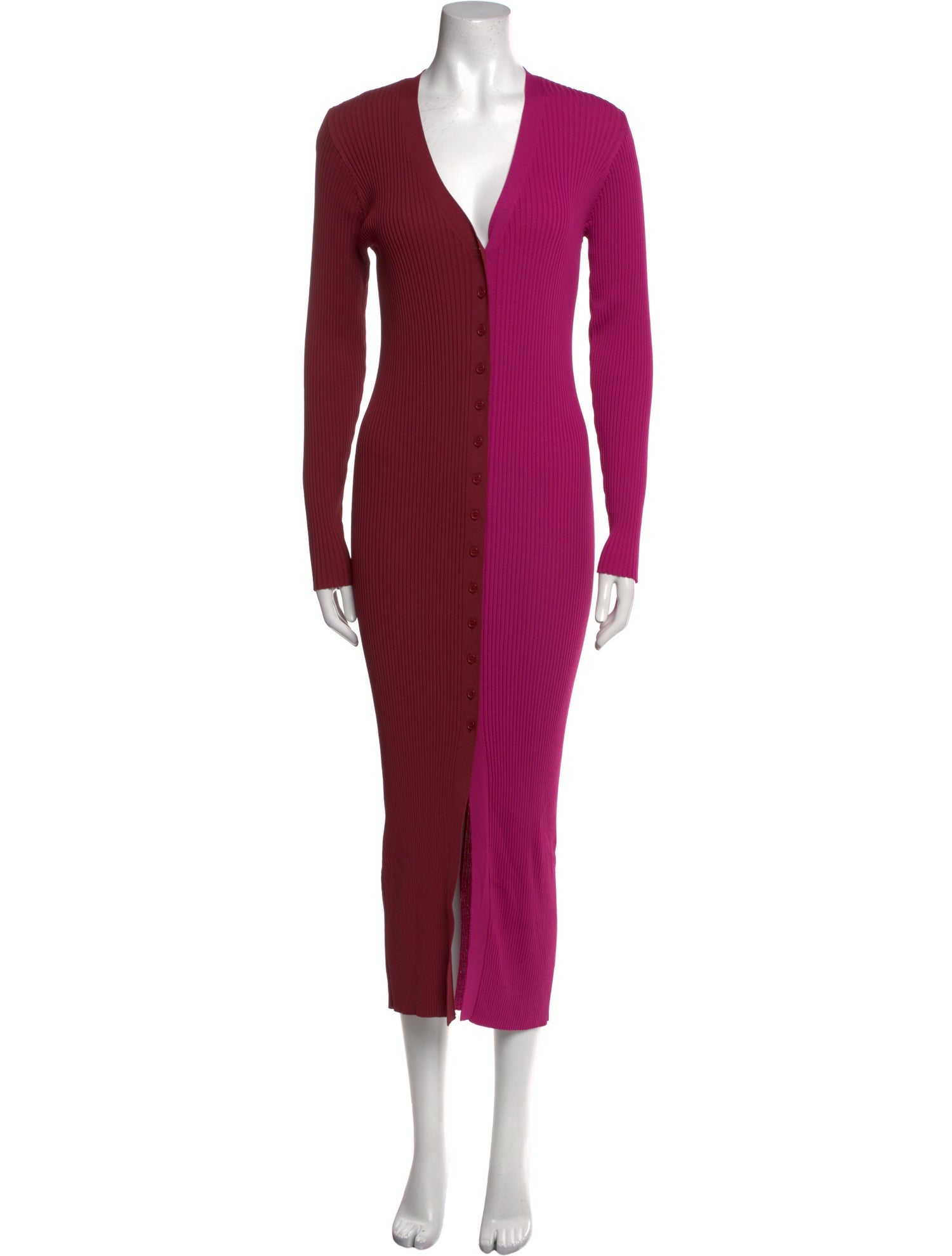 Staud Colorblock Pattern Long Dress