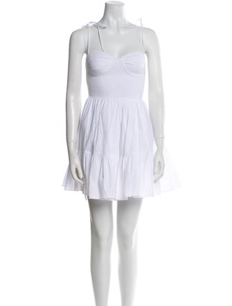 Staud Square Neckline Midi Length Dress