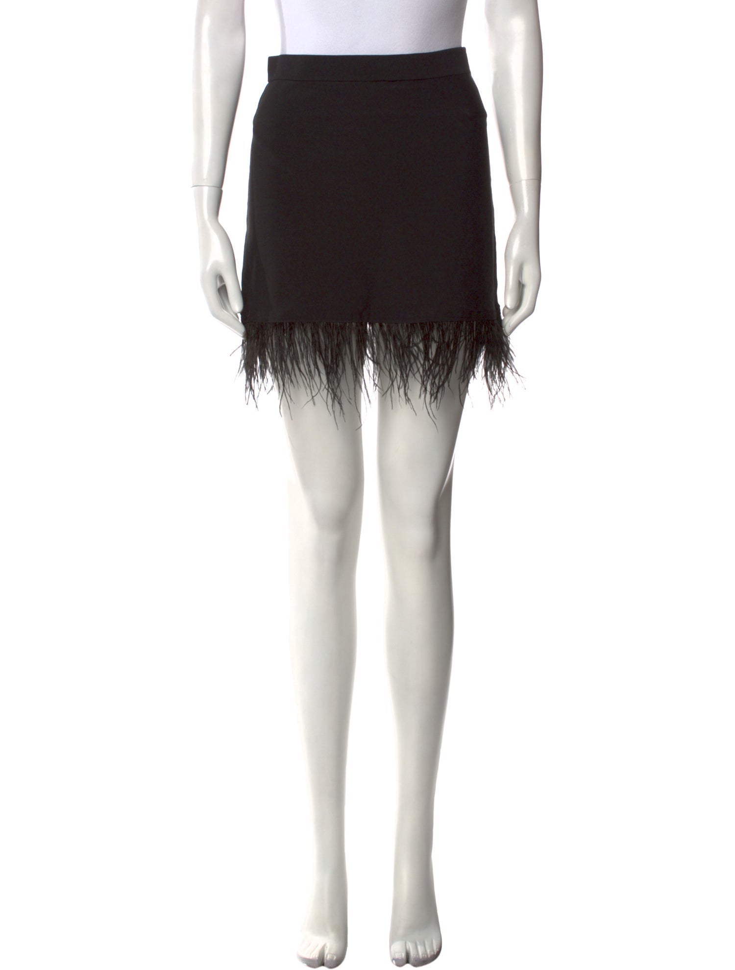 Staud Feather Trim Mini Skirt