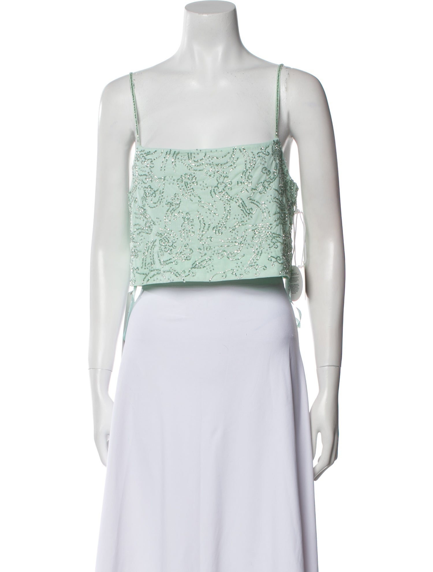 Staud Nylon Square Neckline Crop Top w/ Tags