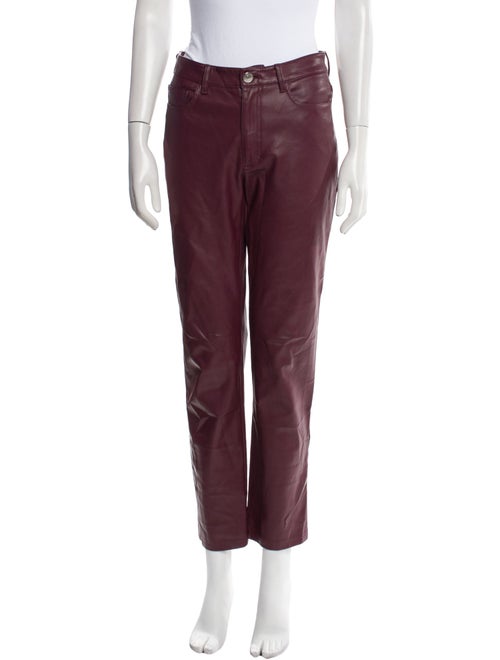 Staud Faux Leather Straight Leg Pants