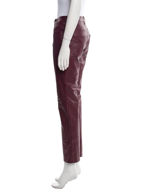 Staud Faux Leather Straight Leg Pants