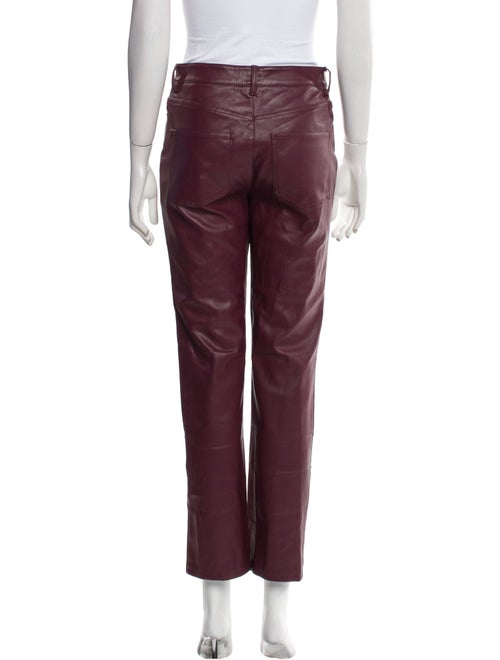 Staud Faux Leather Straight Leg Pants