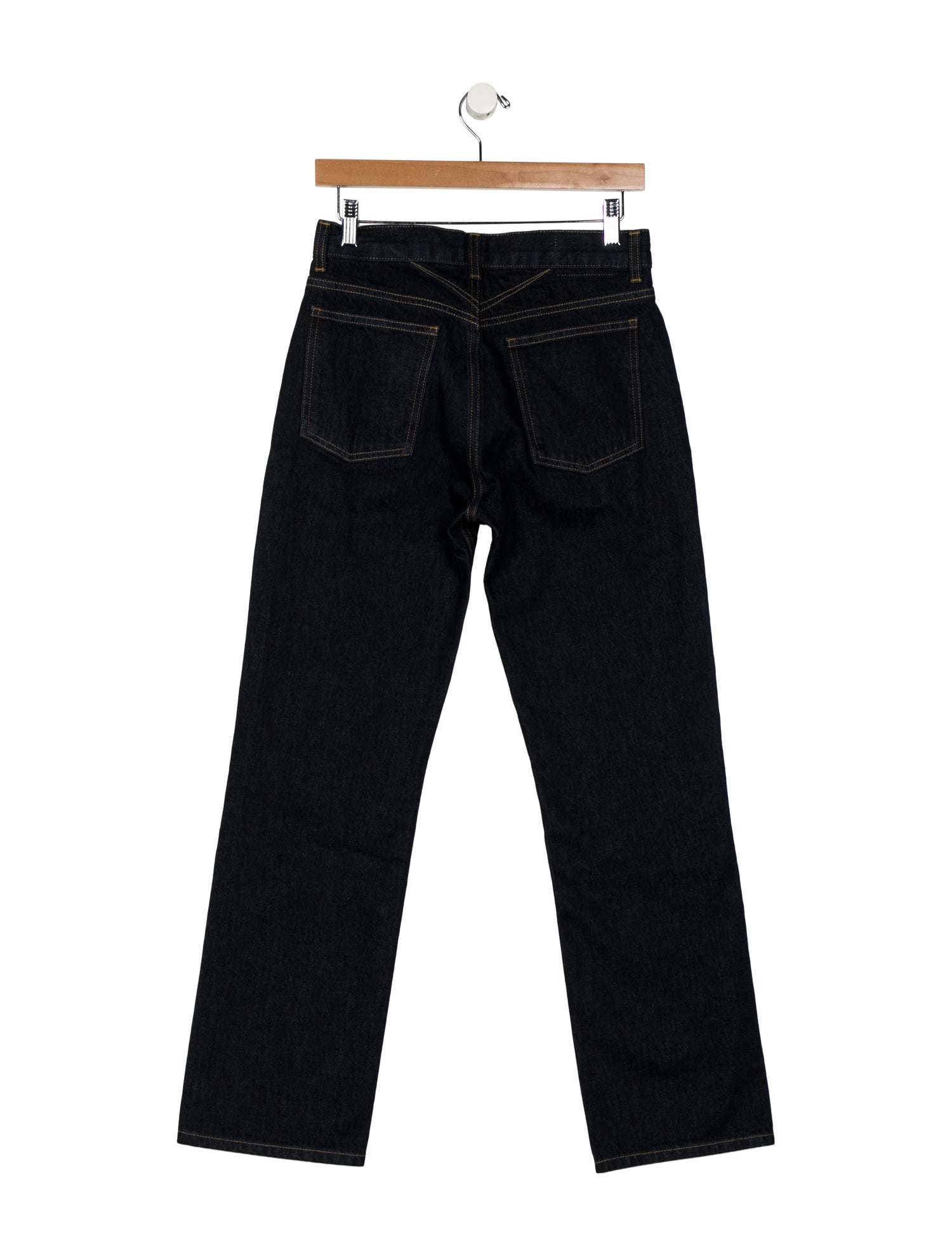 Staud Mid-Rise Straight Leg Jeans