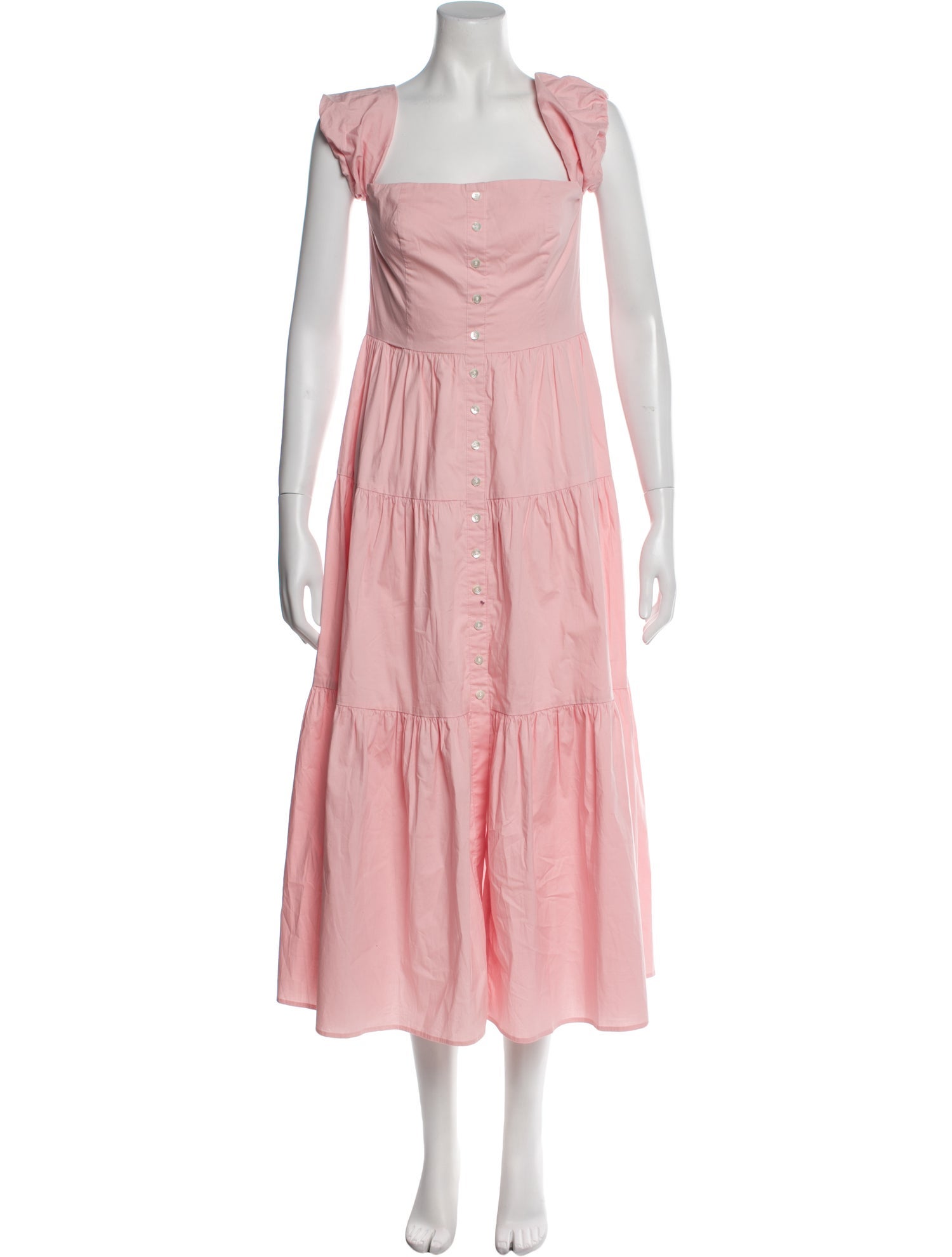 Staud Square Neckline Long Dress