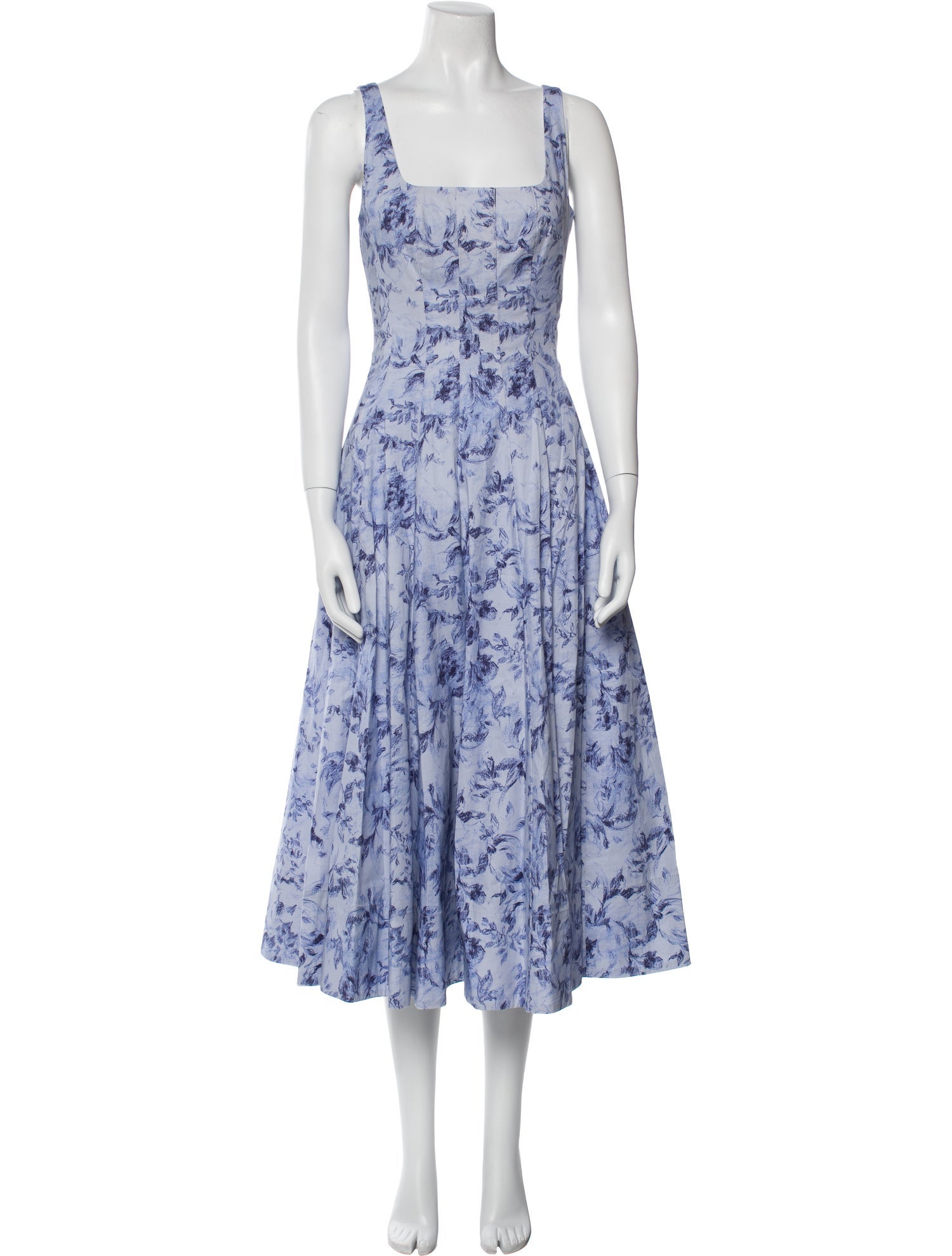 Staud Floral Print Long Dress