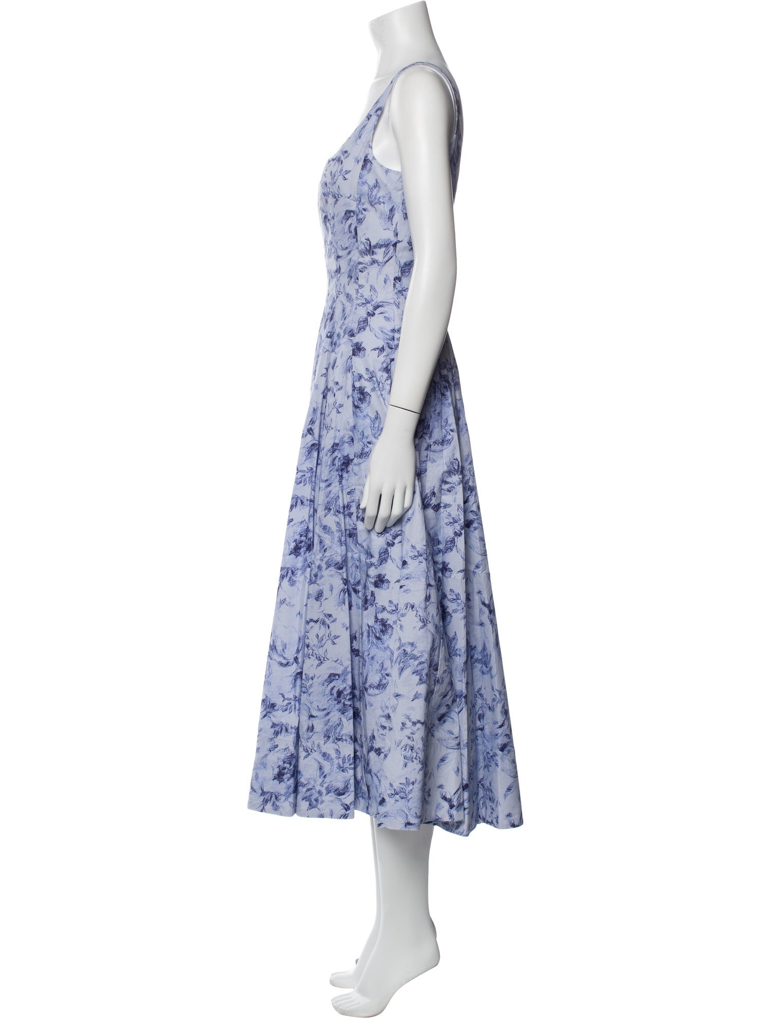 Staud Floral Print Long Dress