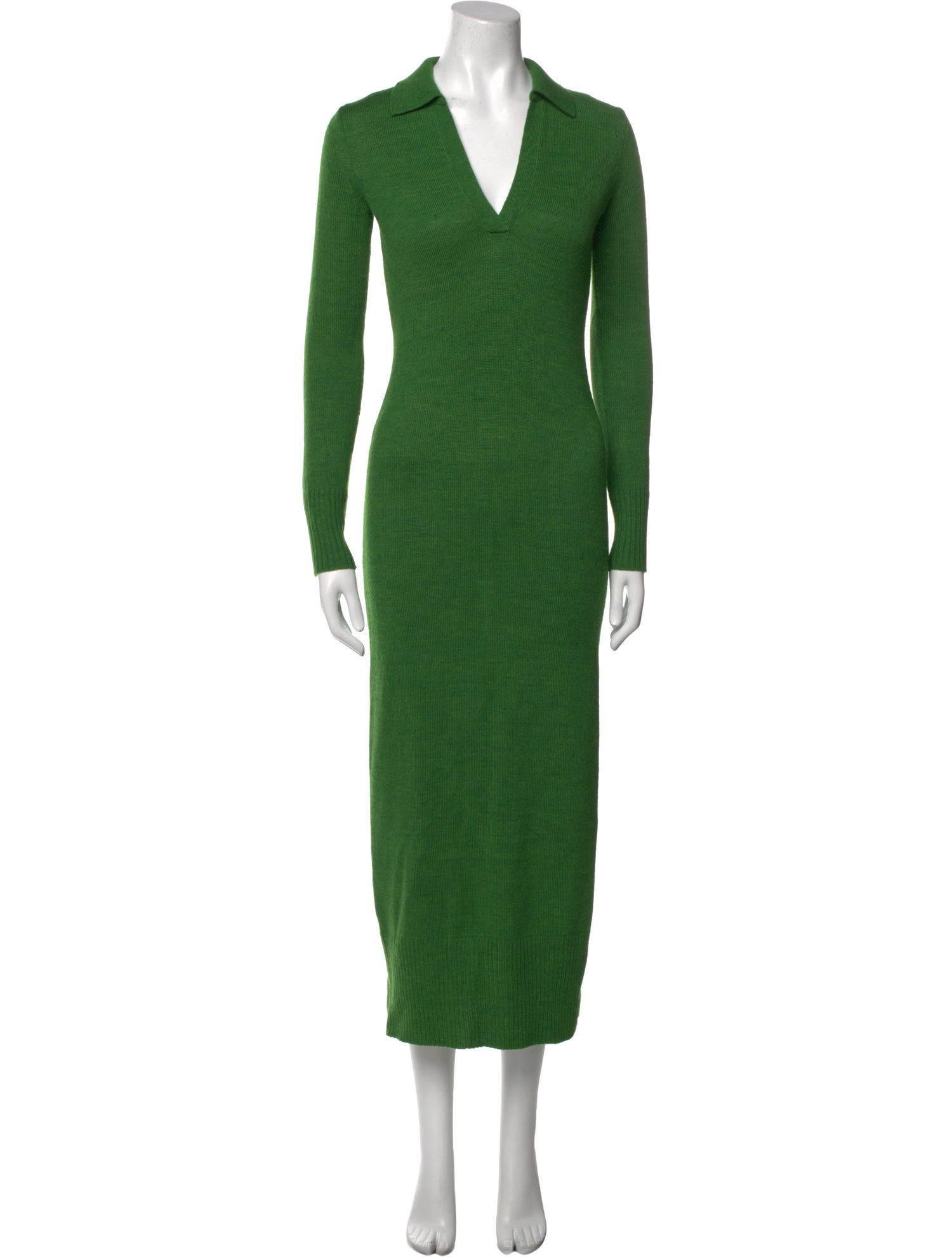 Staud V-Neck Long Dress