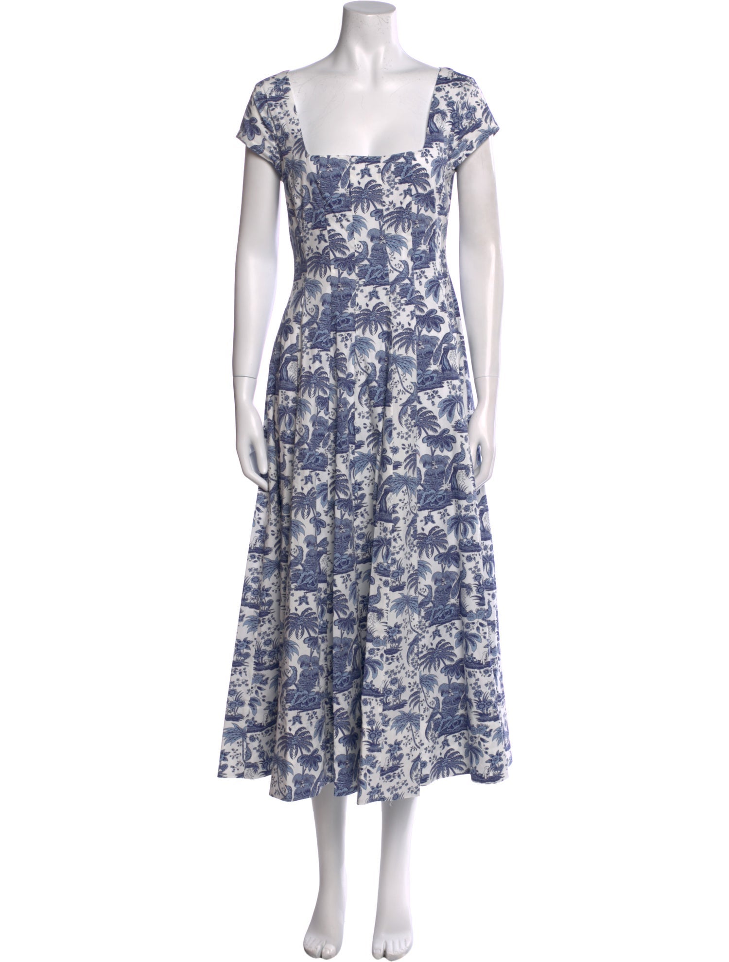 Staud Floral Print Long Dress