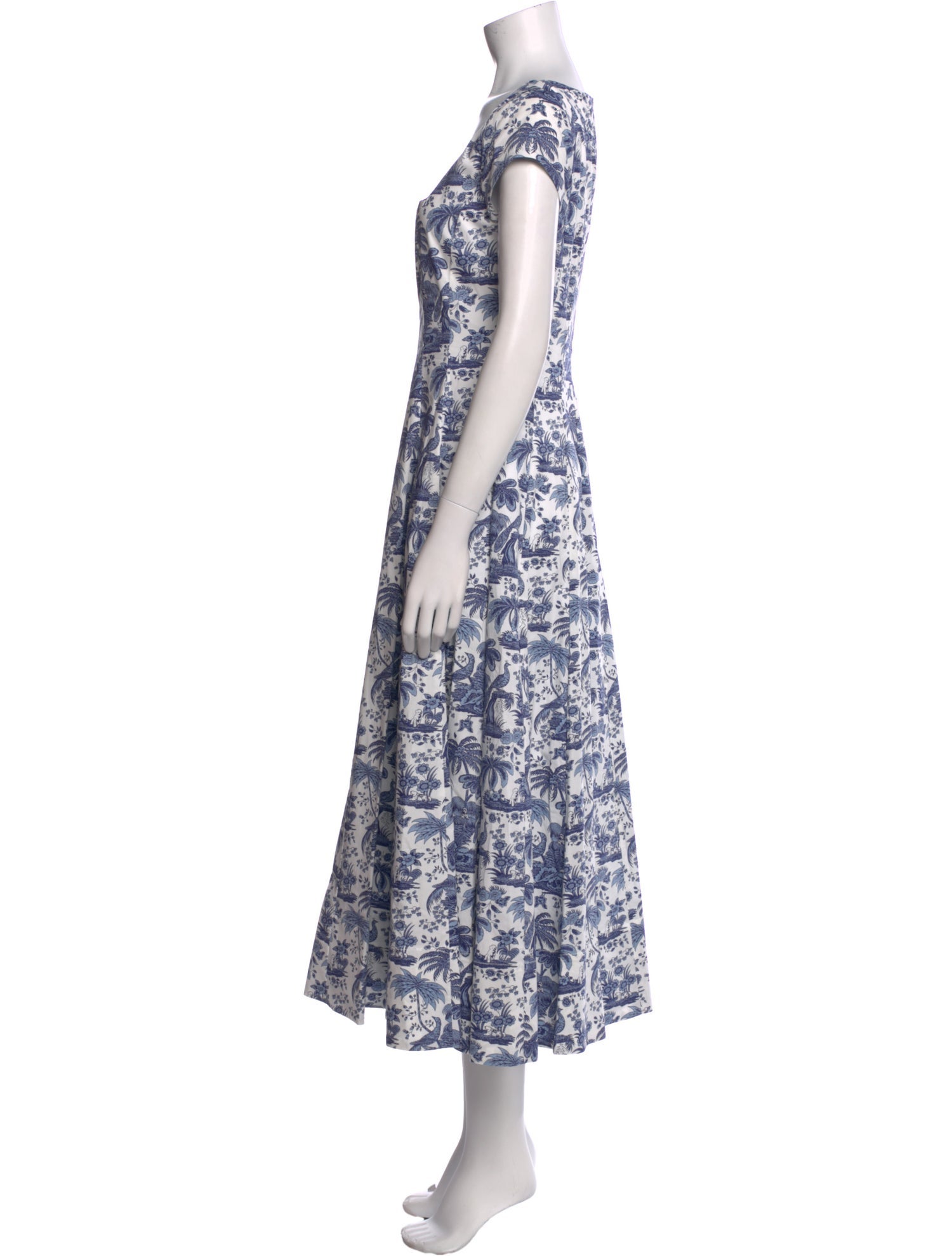 Staud Floral Print Long Dress