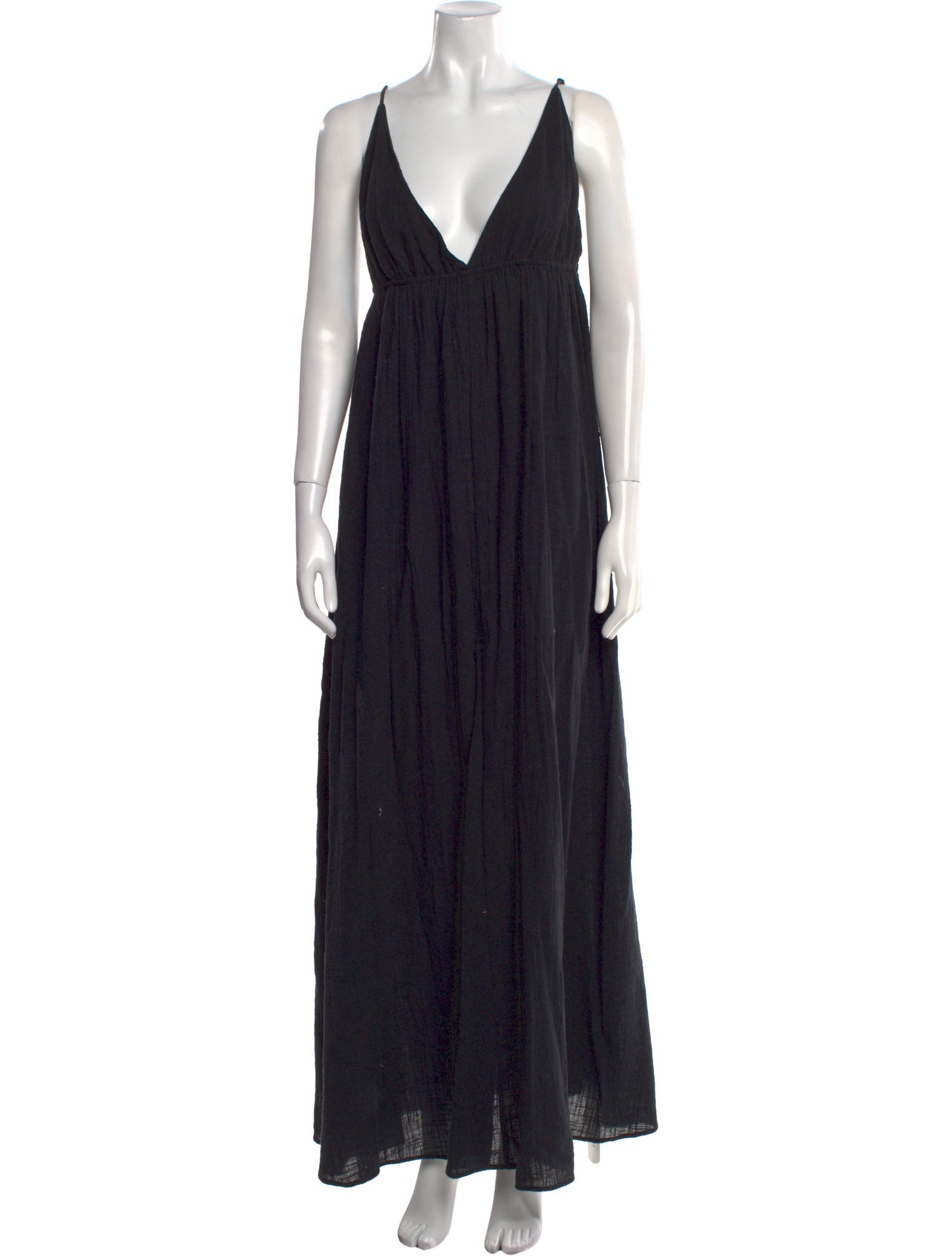Staud V-Neck Long Dress