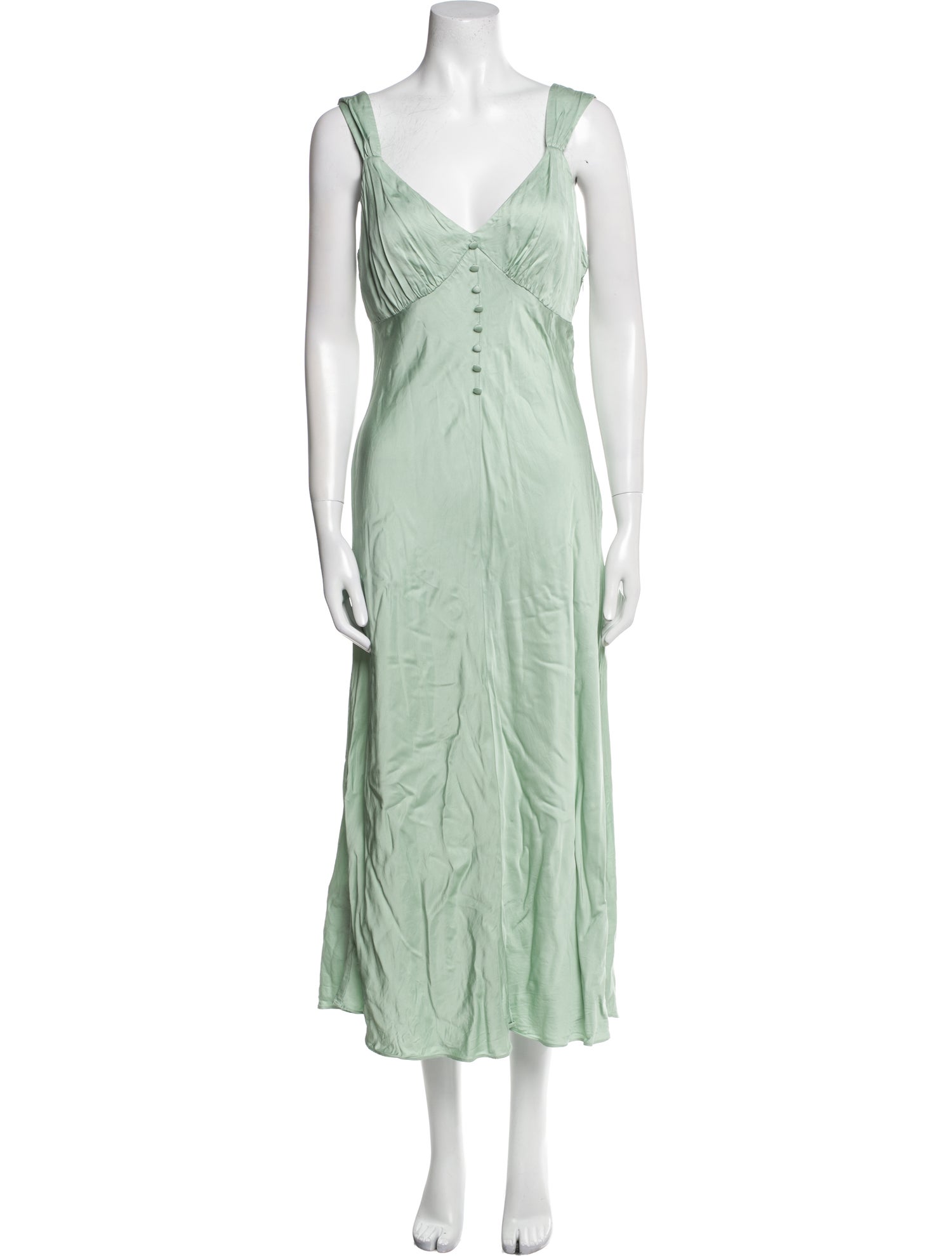 Staud V-Neck Long Dress